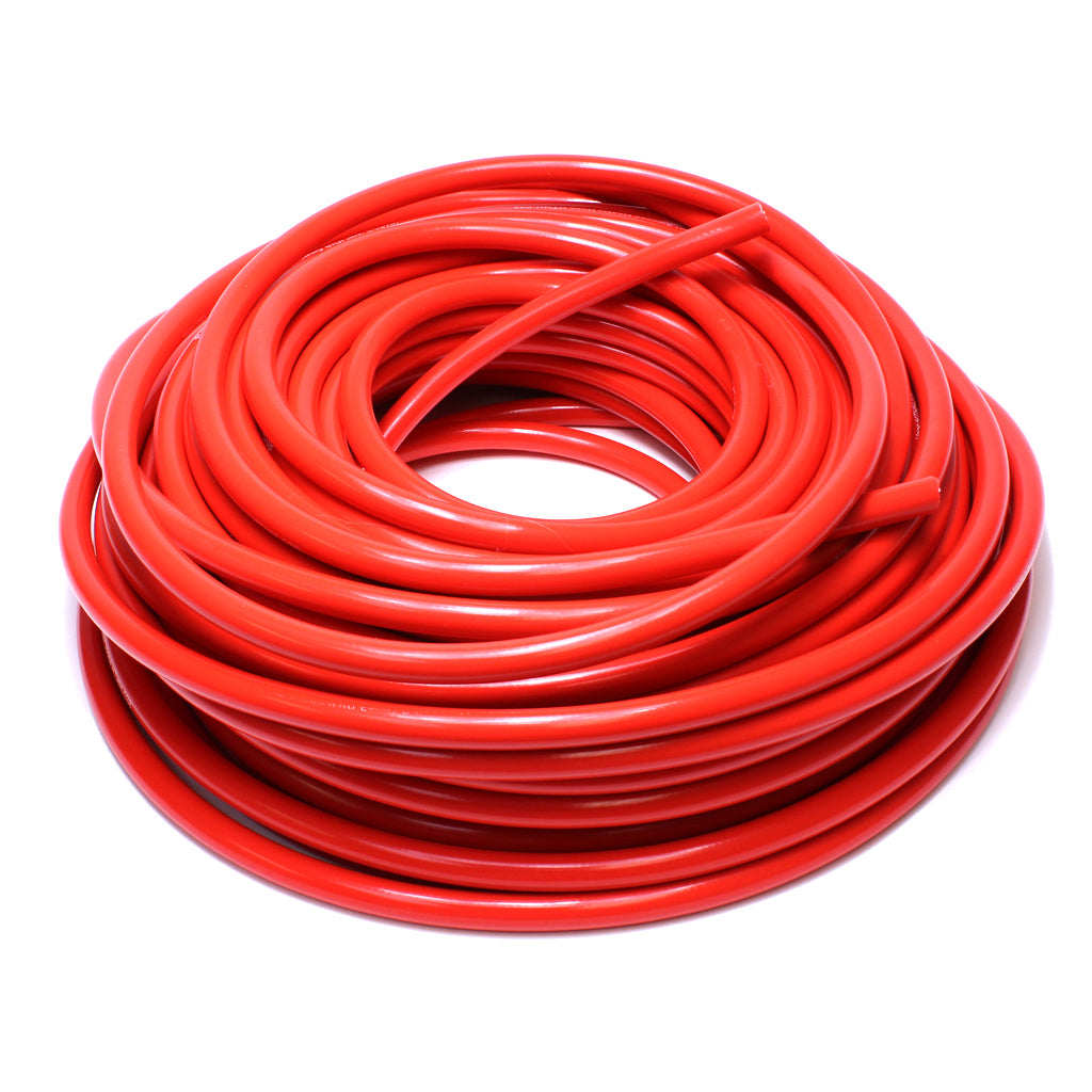 HPS High Temp 5/16" ID (8mm) Reinforced Silicone Heater Hose Red - 100Feet