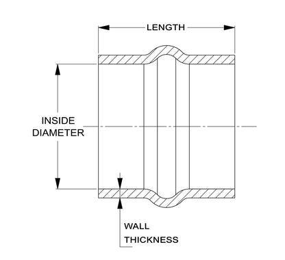 HPS Performance Products HPS 1-1/4" Silicone Single Hump Coupler Hose Hot Side, Ultra High Temp 4-ply Aramid Reinforced, Max. Temperature: 500F