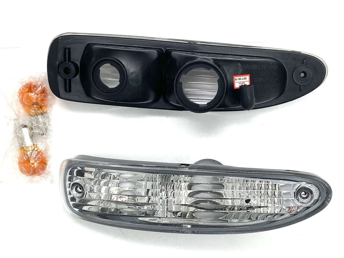 Gent5 Front Crystal Clear Turn Signal Lights Nissan S13 180SX Chuki