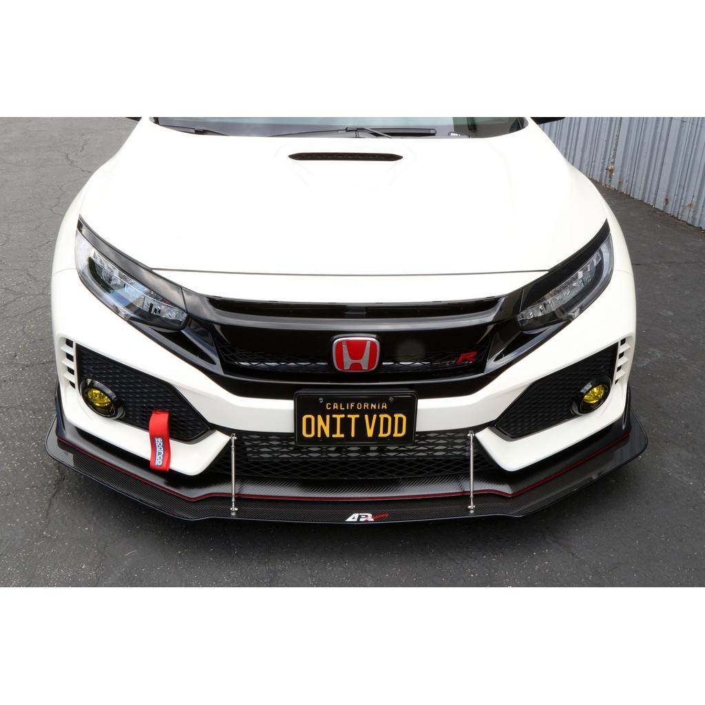 APR Honda FK8 Civic Type R with OEM Lip Carbon Fiber Front Wind Splitter 2017-2021