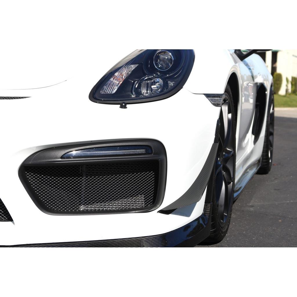 APR Porsche 981 Cayman GT4 Carbon Fiber Front Bumper Canards 2015-2016