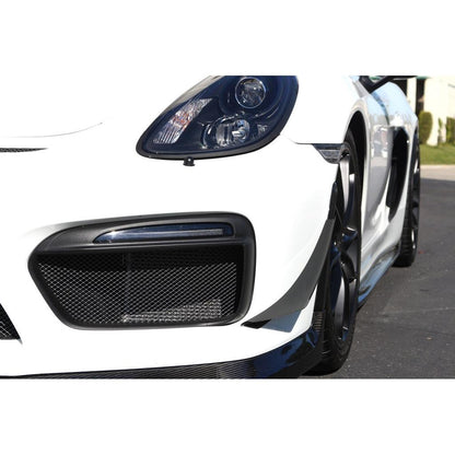 APR Porsche 981 Cayman GT4 Carbon Fiber Front Bumper Canards 2015-2016