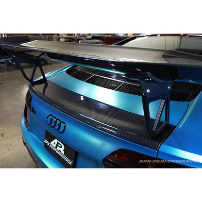 APR Audi R8 GTC500 Carbon Fiber Adjustable Wing and Trunk Panel Replacement 2016-2022