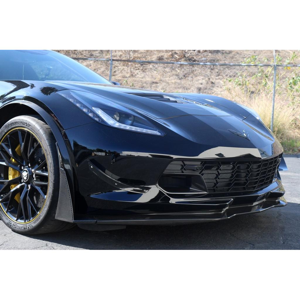 APR Chevrolet Corvette C7 Z06 Carbon Fiber Front Bumper Canards and Spats
