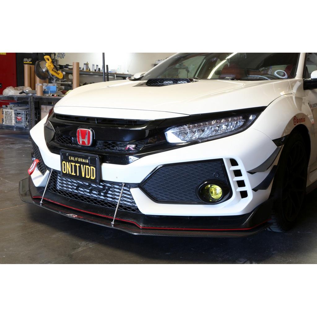 APR Honda FK8 Civic Type R Carbon Fiber Front Bumper Canards 2017 - 2021