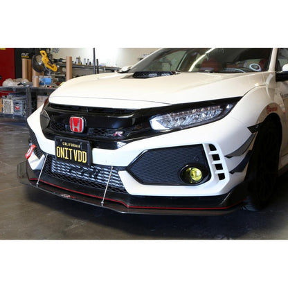 APR Honda FK8 Civic Type R Carbon Fiber Front Bumper Canards 2017 - 2021