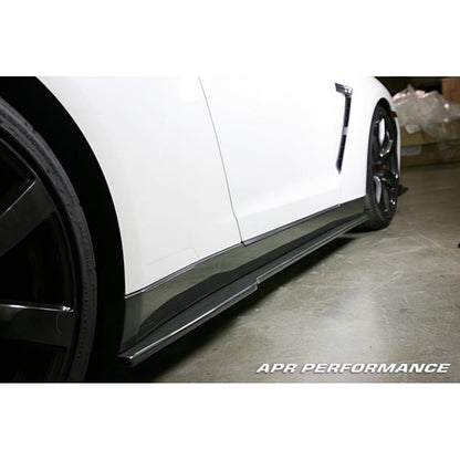 APR Nissan GTR R35 Carbon Fiber Side Rocker Extensions/ Side Skirt 2008-20