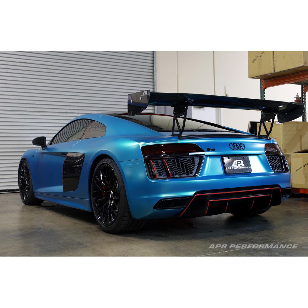 APR Audi R8 GTC500 Carbon Fiber Adjustable Wing and Trunk Panel Replacement 2016-2022