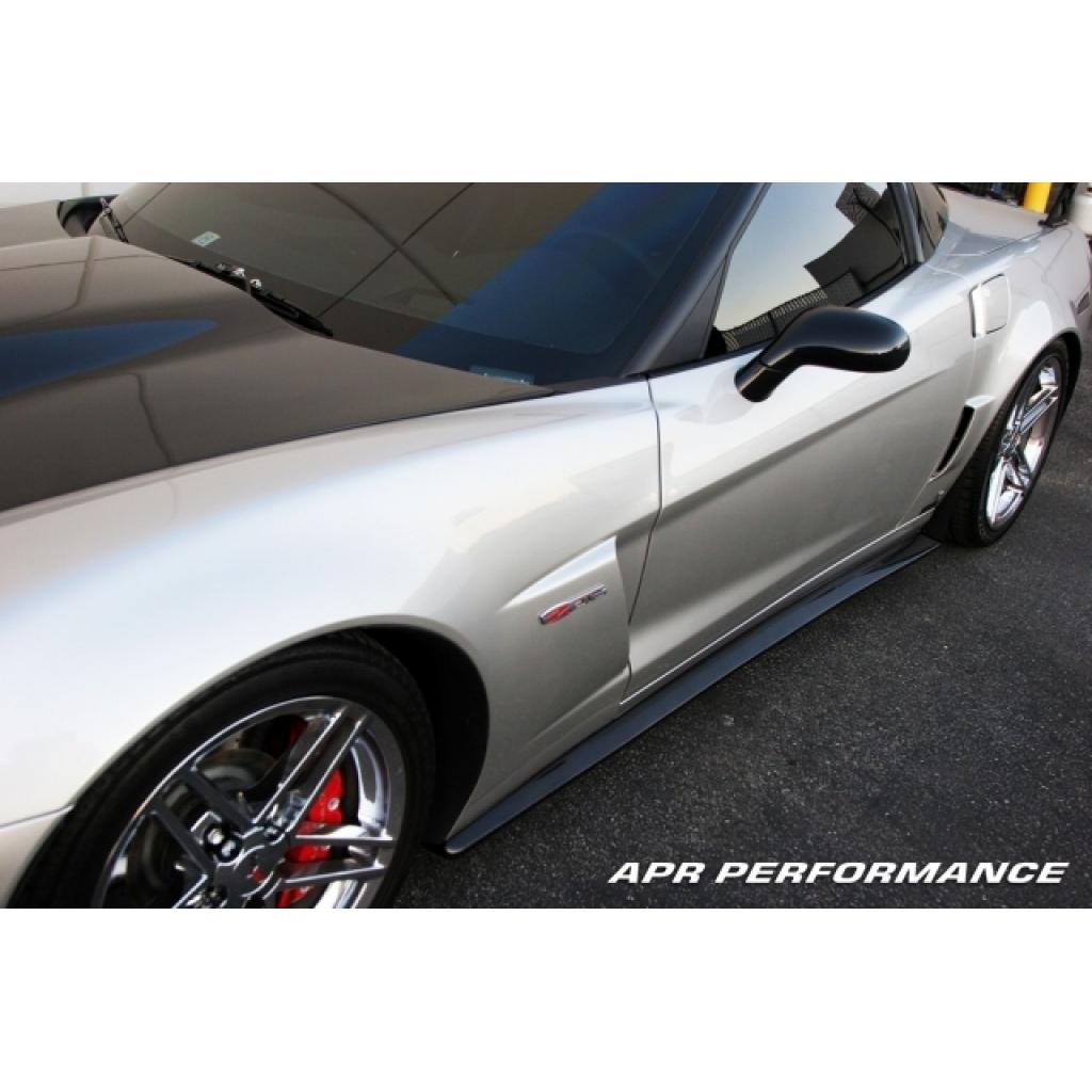 APR Chevrolet Corvette C6 Z06 Carbon Fiber Side Rocker Extensions/ Side Skirt (Fits Z06 and Grand Sport)