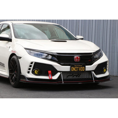 APR Honda FK8 Civic Type R with OEM Lip Carbon Fiber Front Wind Splitter 2017-2021