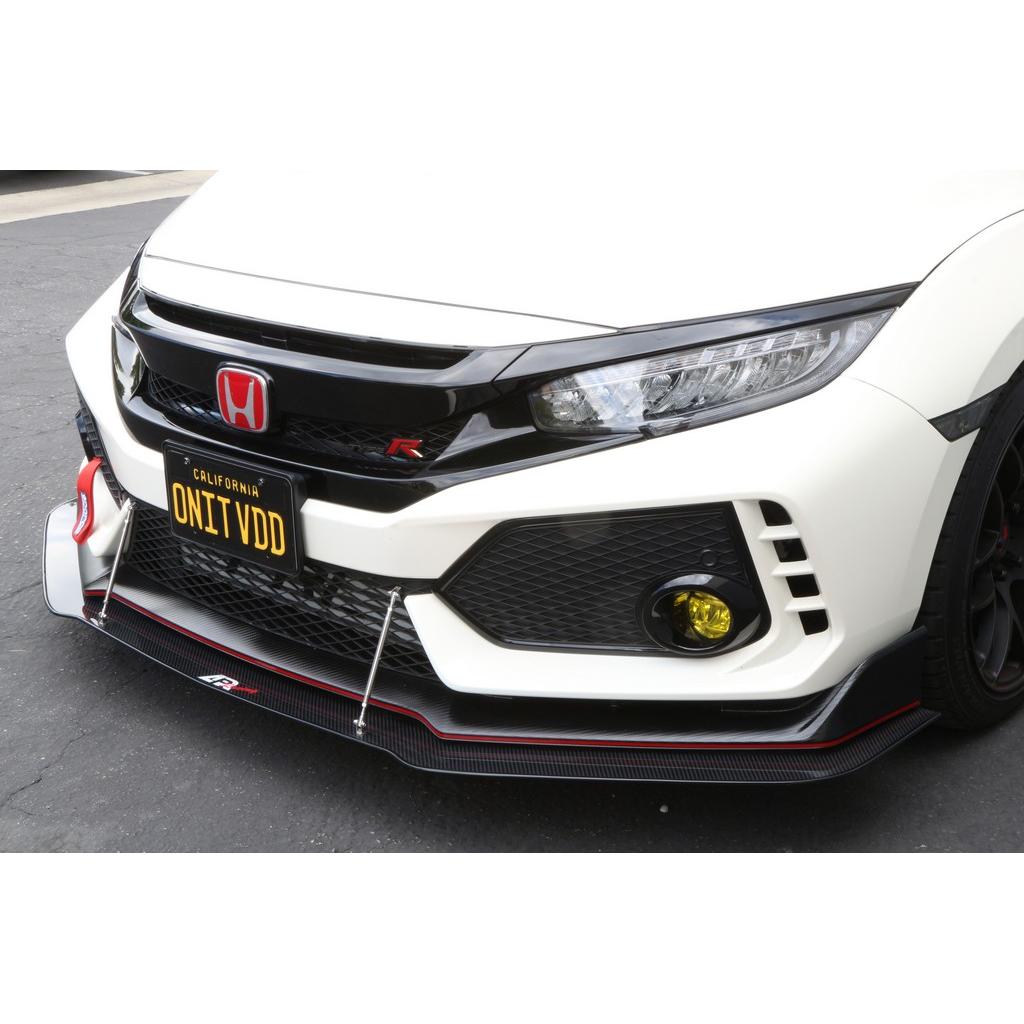 APR Honda FK8 Civic Type R with OEM Lip Carbon Fiber Front Wind Splitter 2017-2021