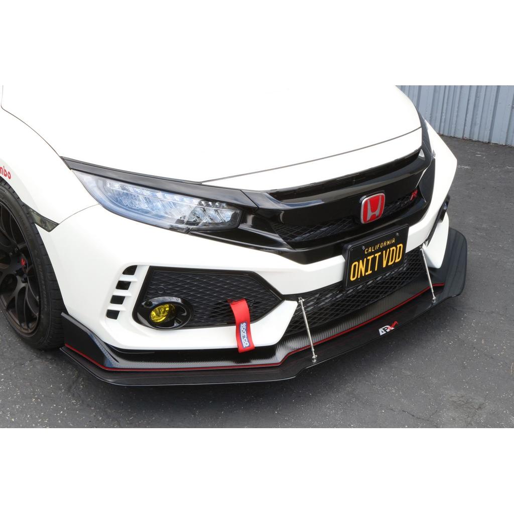 APR Honda FK8 Civic Type R with OEM Lip Carbon Fiber Front Wind Splitter 2017-2021
