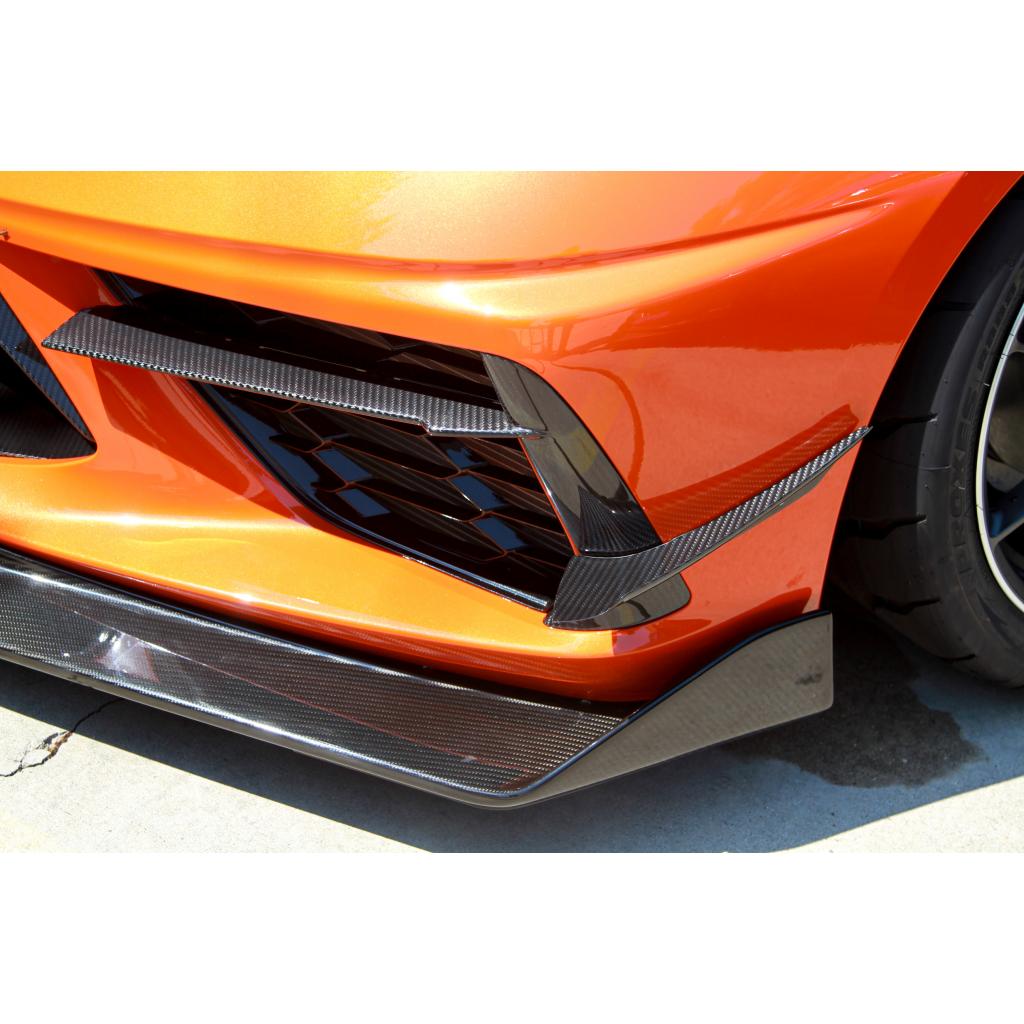 APR Chevrolet Corvette C8 Carbon Fiber Front Bumper Canards