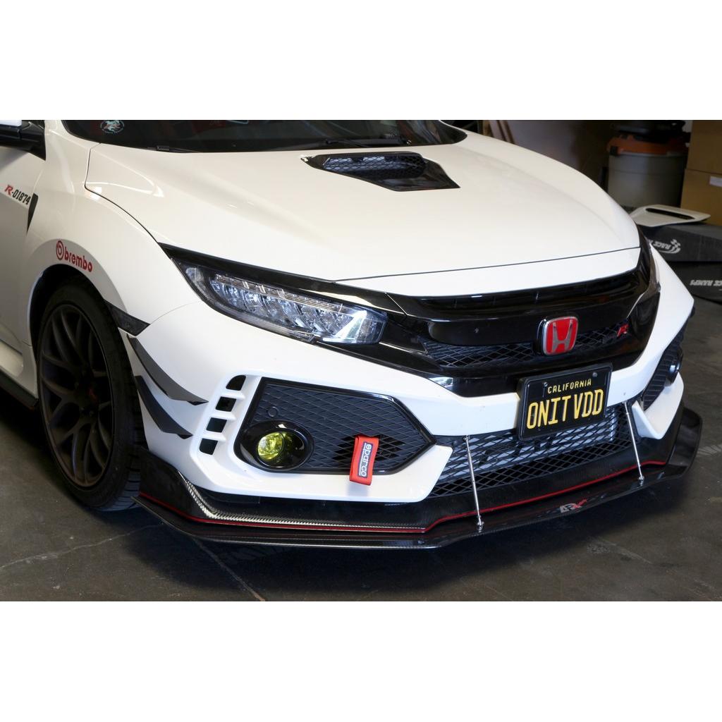 APR Honda FK8 Civic Type R Carbon Fiber Front Bumper Canards 2017 - 2021