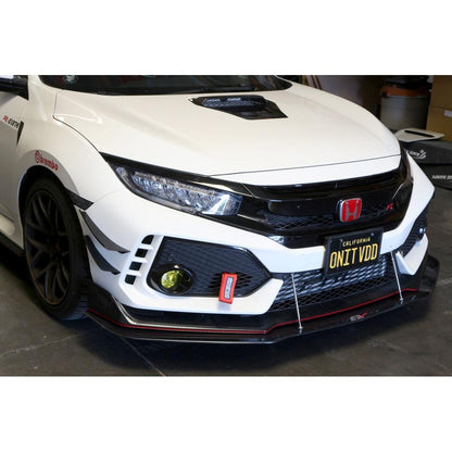 APR Honda FK8 Civic Type R Carbon Fiber Front Bumper Canards 2017 - 2021