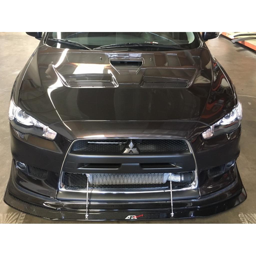 APR Mitsubishi Evolution X (Evo X) with APR Lip Carbon Fiber Front Wind Splitter 2008-2016