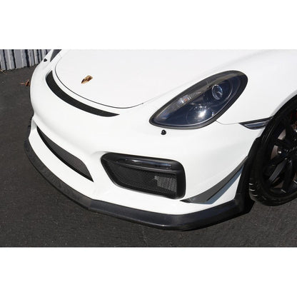 APR Porsche 981 Cayman GT4 Carbon Fiber Front Bumper Canards 2015-2016
