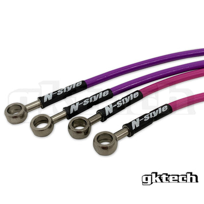 GKTech N-Style S13/240sx braided brake lines (Front & Rear set)