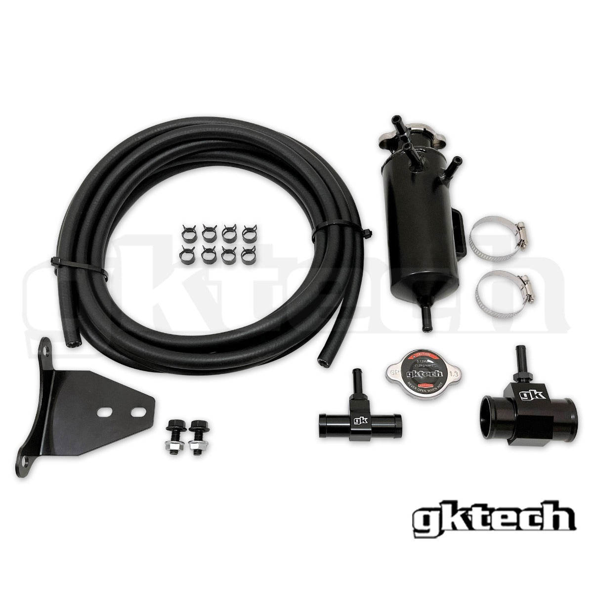 GKTech Z34 370z Non Pressurized Bolt on Coolant Swirl Pot Setup