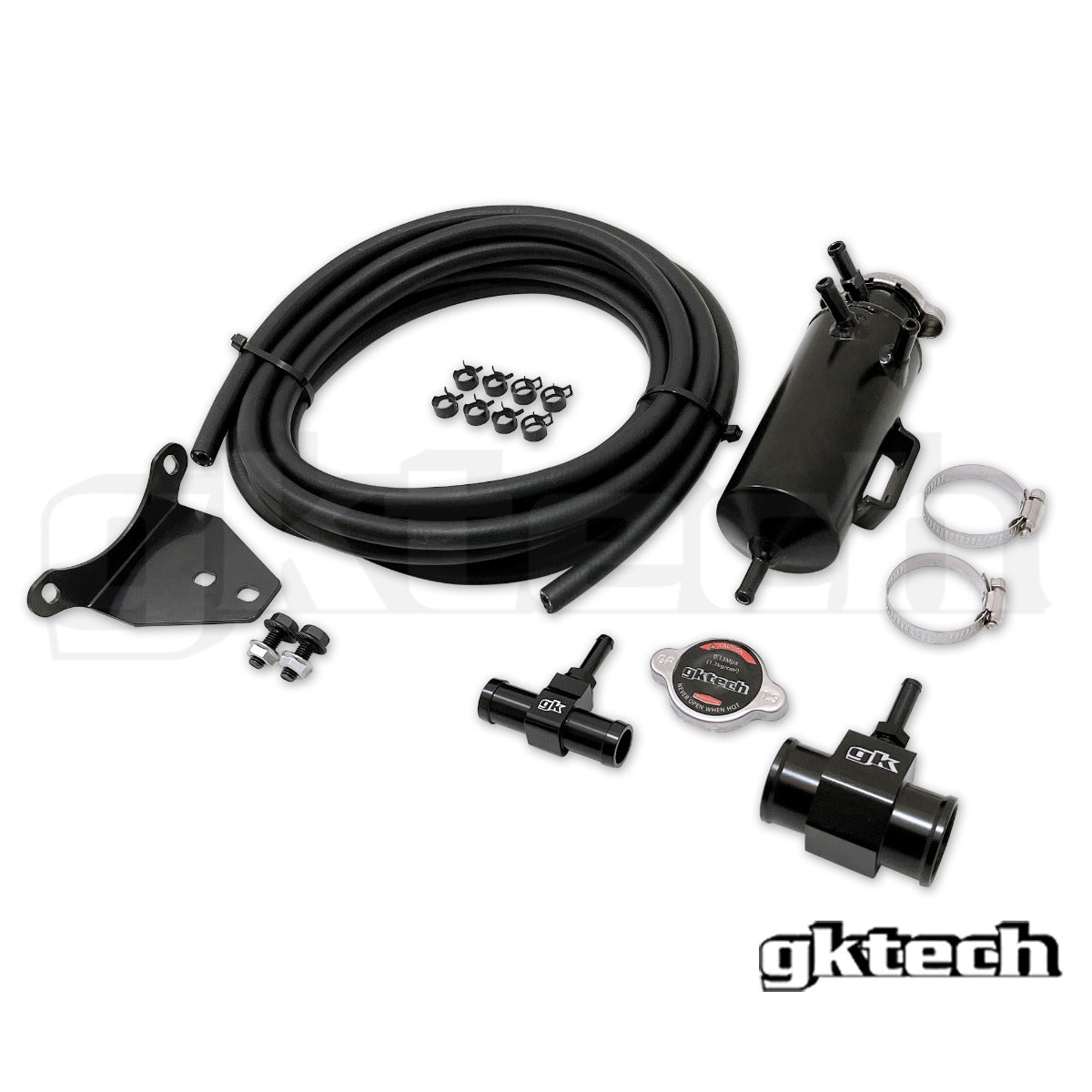 GKTech Z34 370z Non Pressurized Bolt on Coolant Swirl Pot Setup