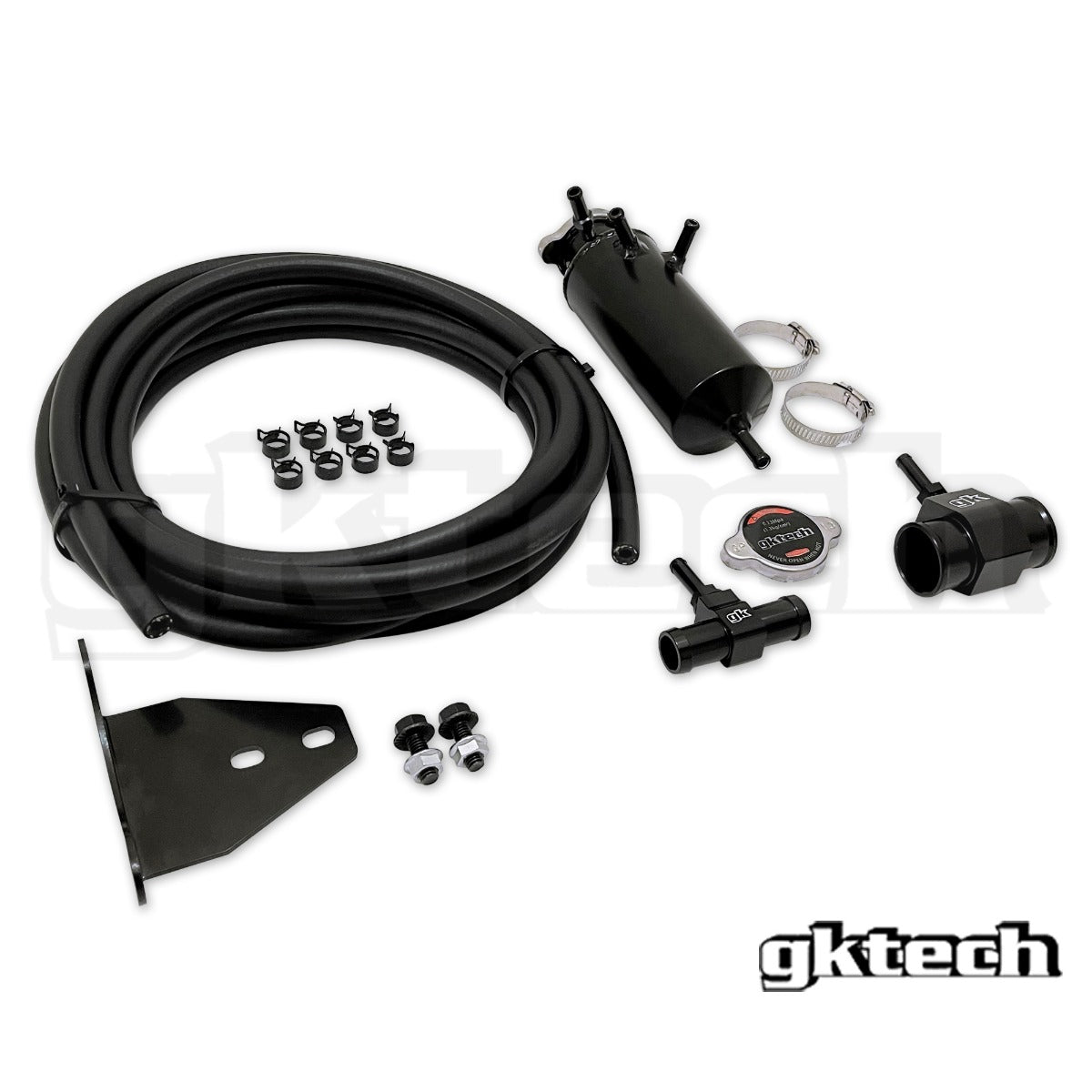 GKTech Z34 370z Non Pressurized Bolt on Coolant Swirl Pot Setup