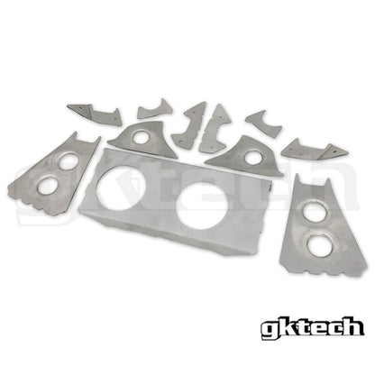 GKTech V2 R32 GTR Skyline subframe weld in reinforcement plates