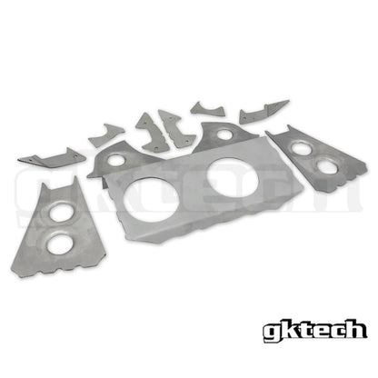 GKTech V2 R32 GTR Skyline subframe weld in reinforcement plates
