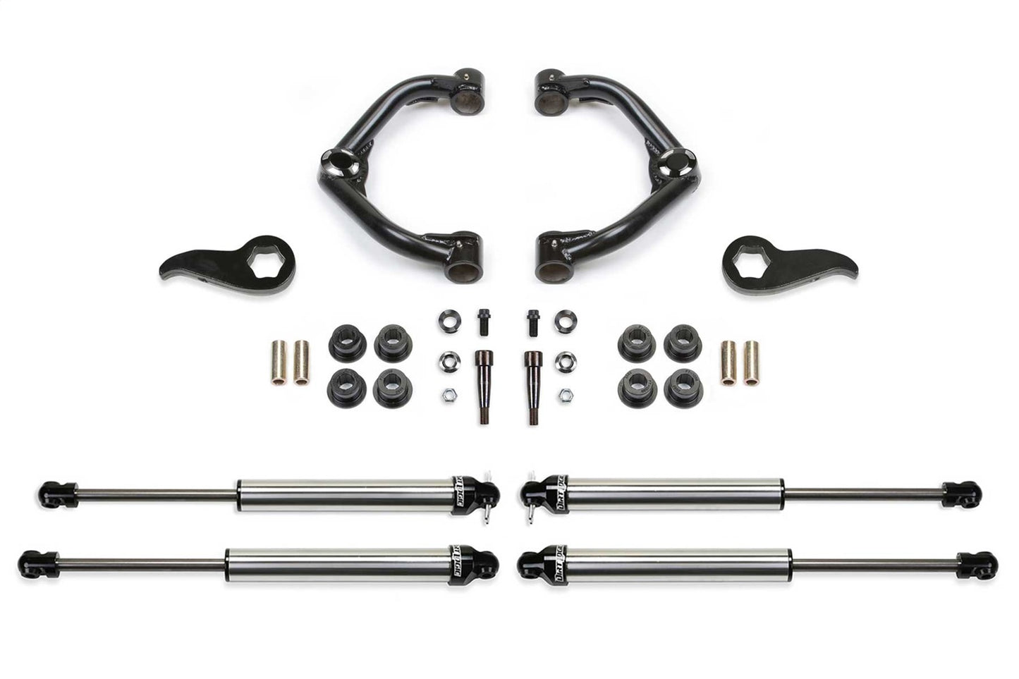 Fabtech 2020 GM K2500HD 4WD Uniball UCA 3.5in Lift System w/DL 2.25 Shocks K1155DL