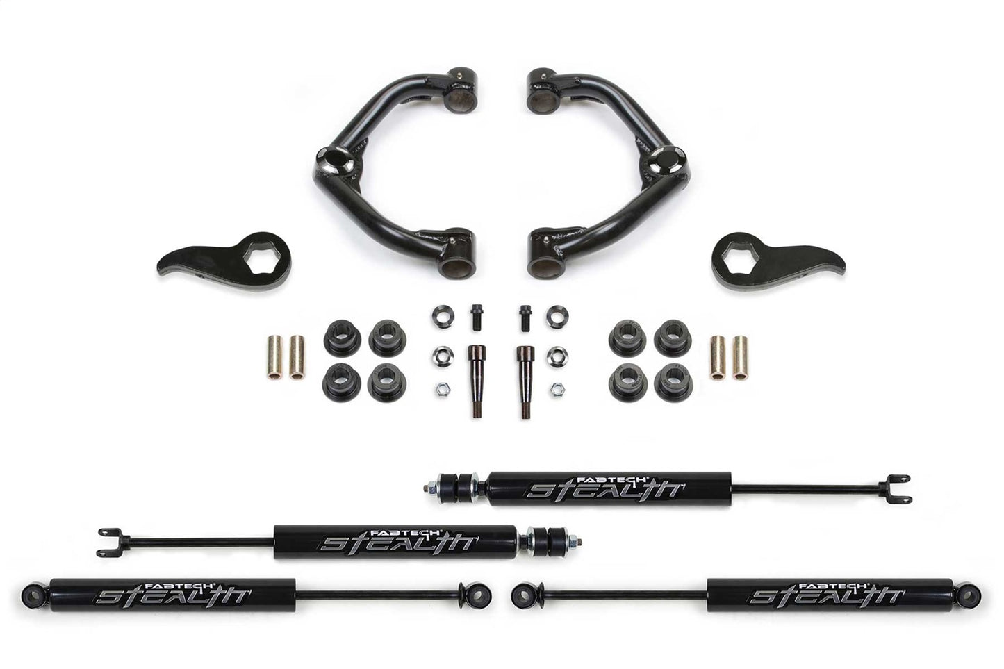 Fabtech 2020 GM K2500HD 4WD Uniball UCA 3.5in Lift System w/ Stealth Shocks K1155M