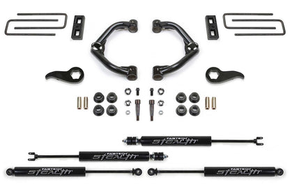 Fabtech 2020 GM K3500HD 4WD Uniball UCA 3.5in Lift System w/Stealth Shocks K1181M