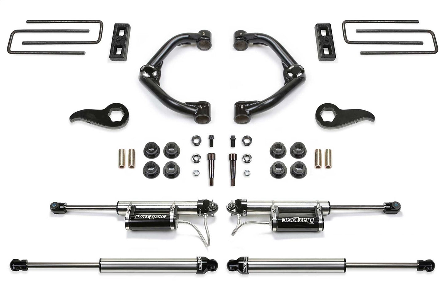 Fabtech 2020 GM K3500HD 4WD Uniball UCA 3.5in Lift System w/DL 2.25 Resi Shocks K1182DL