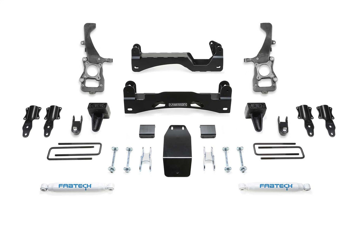 Fabtech 2021 Ford F150 4WD 6in Basic System w/Stock Coilover Spacers & Rear Perf. Shocks K2371
