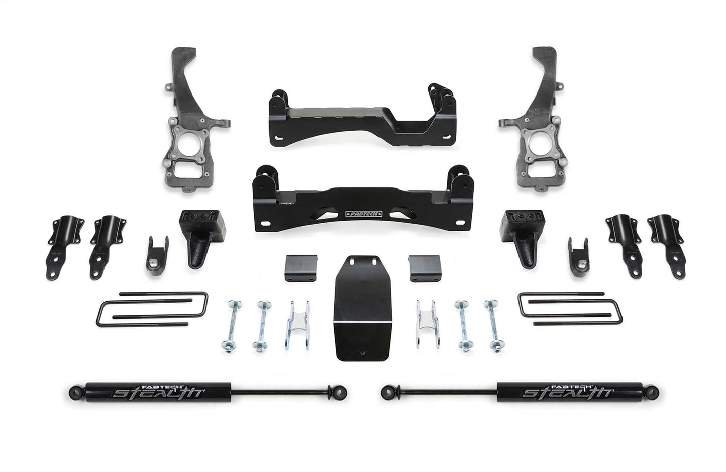 Fabtech 2021 Ford F150 4WD 6in Basic System w/Stock Coilover Spacers & Rear Stealth Shocks K2371M