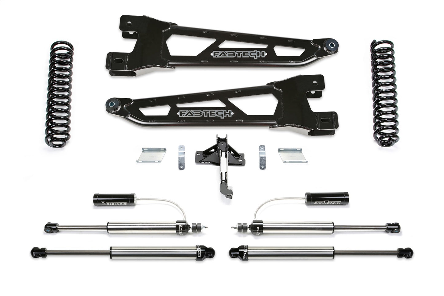 Fabtech 23-24 Ford F250/F350 4WD 2.5in Radius Arm Lift Kit w/ Front & Rear Dirt Logic 2.25 Shocks K2402DL