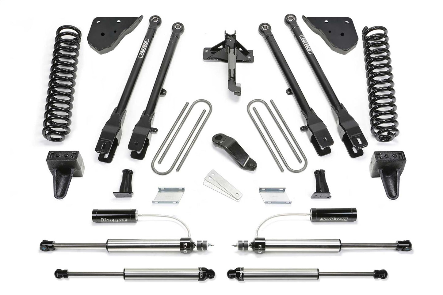 Fabtech 23-24 Ford F250/350 4WD Diesel 4in 4 Link System w/ Coils and 2.25 DLSS Shocks Resi Front K2410DL