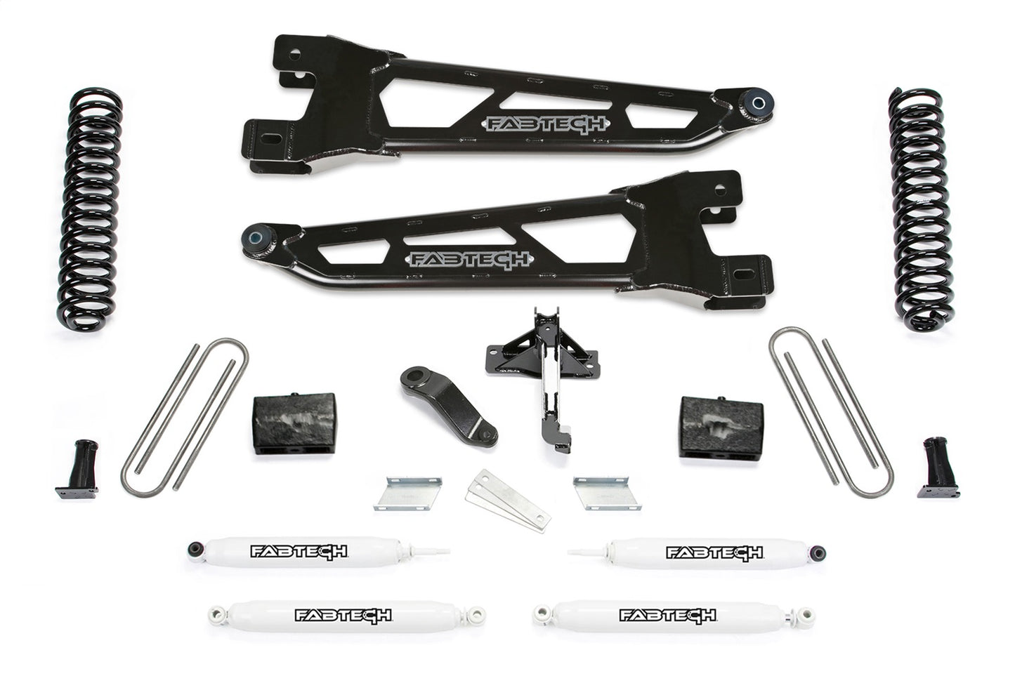 Fabtech 23-24 Ford F450/F550 4WD 6in Radius Arm Lift Kit w/ Performance Shocks K2429