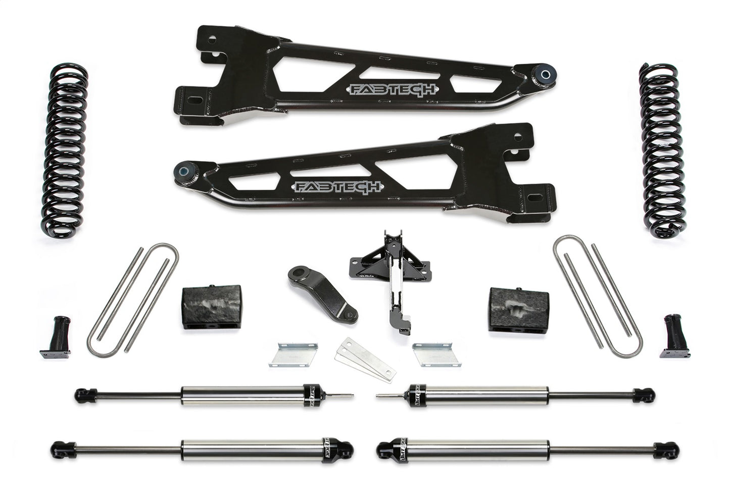 Fabtech 23-24 Ford F450/F550 4WD 6in Radius Arm Lift Kit w/ Dirt Logic 2.25 Shocks K2429DL