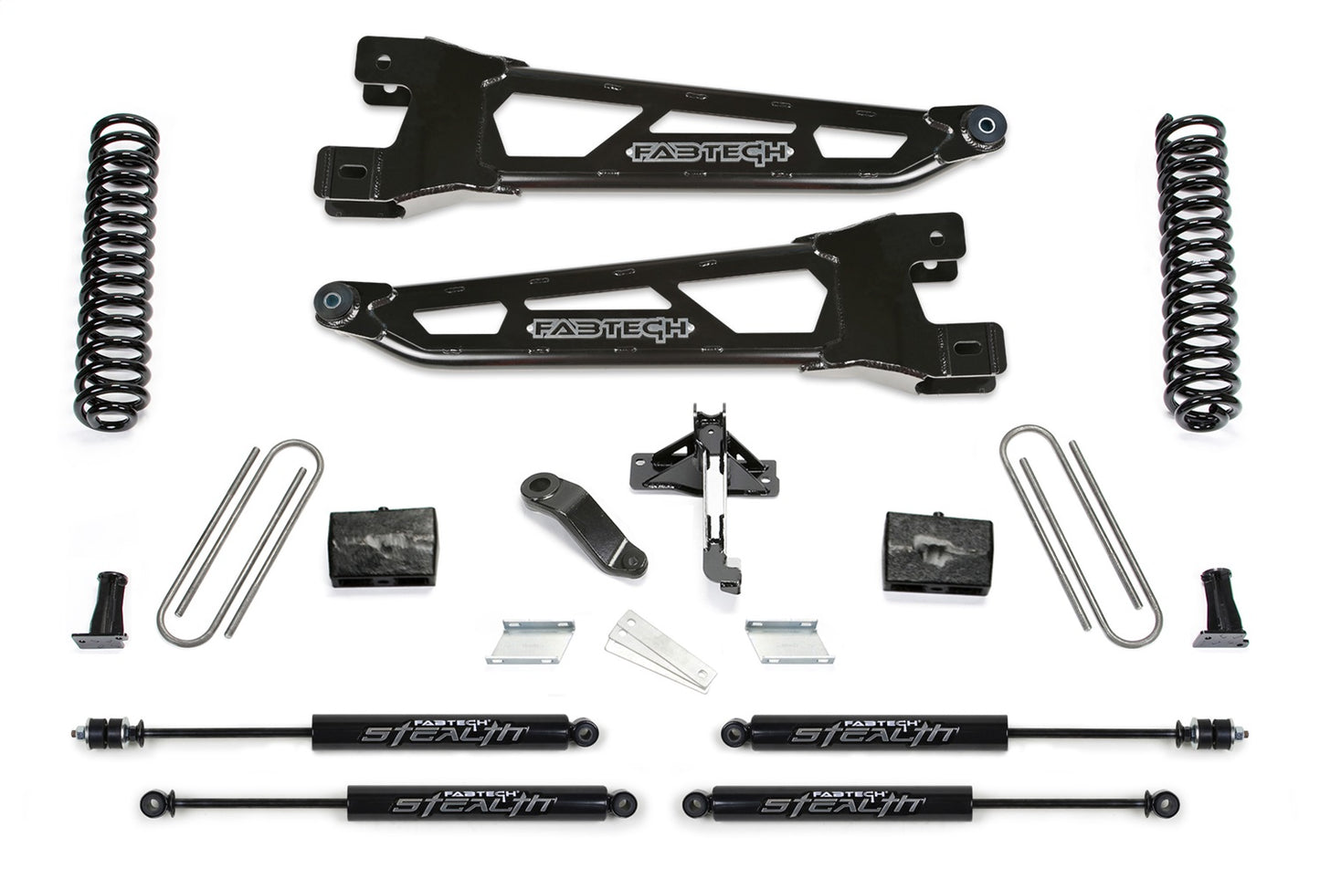 Fabtech 23-24 Ford F450/F550 4WD 6in Radius Arm Lift Kit w/ Stealth Shocks K2429M