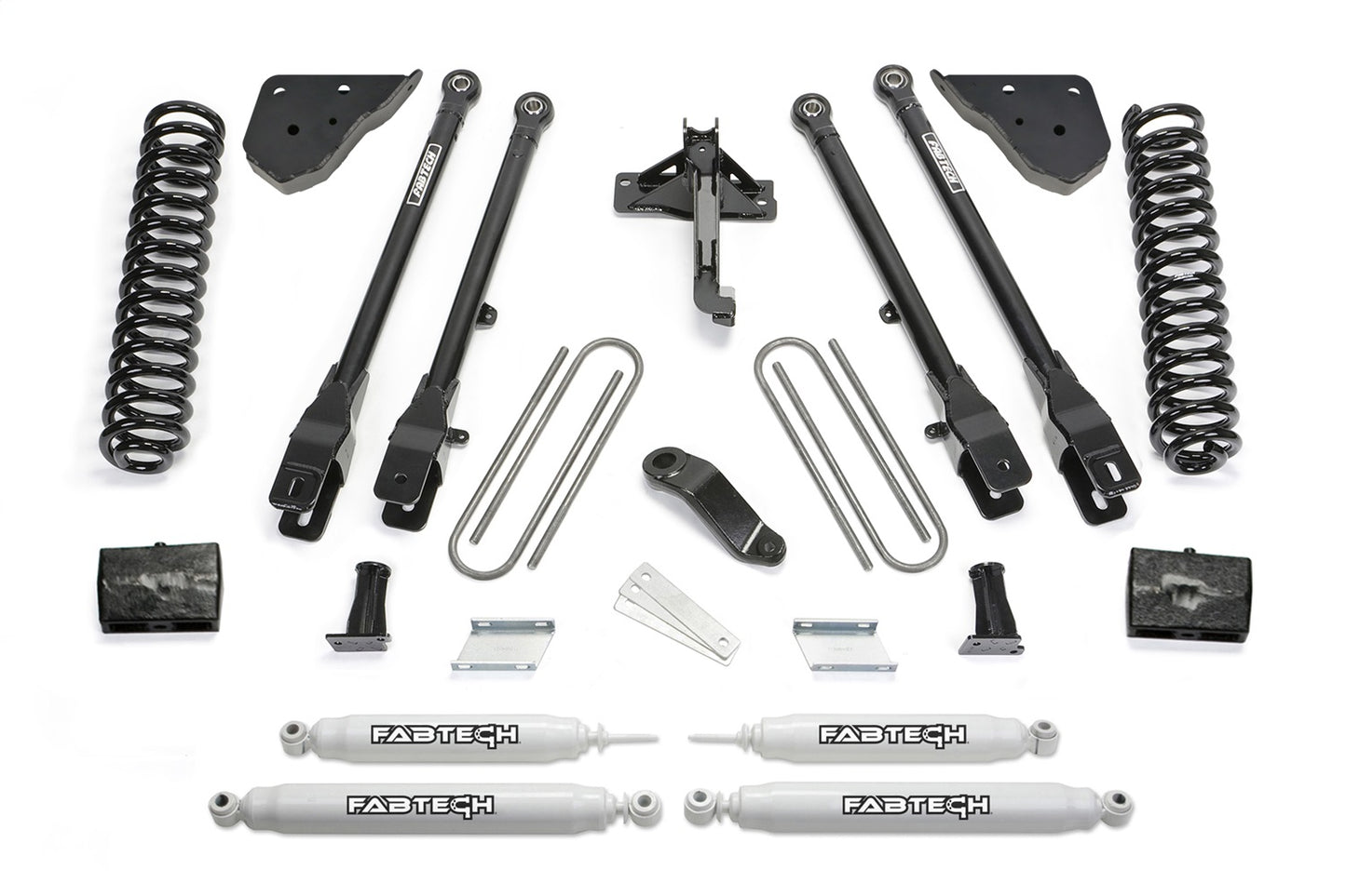 Fabtech 23-24 Ford F450/F550 4WD 6in 4 Link Lift Kit w/ Performance Shocks K2431