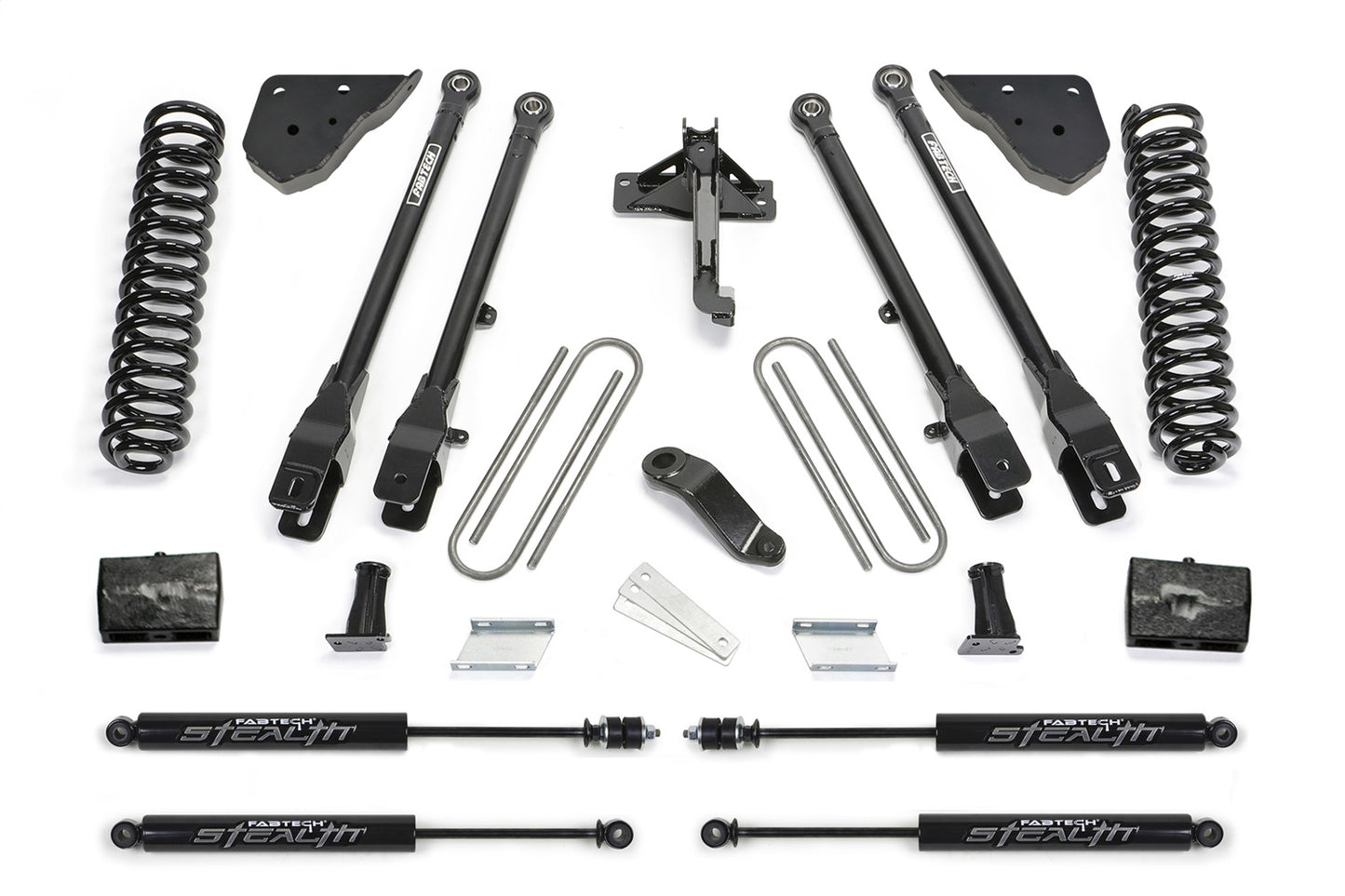 Fabtech 23-24 Ford F450/F550 4WD 6in 4 Link Lift Kit w/ Stealth Shocks K2431M