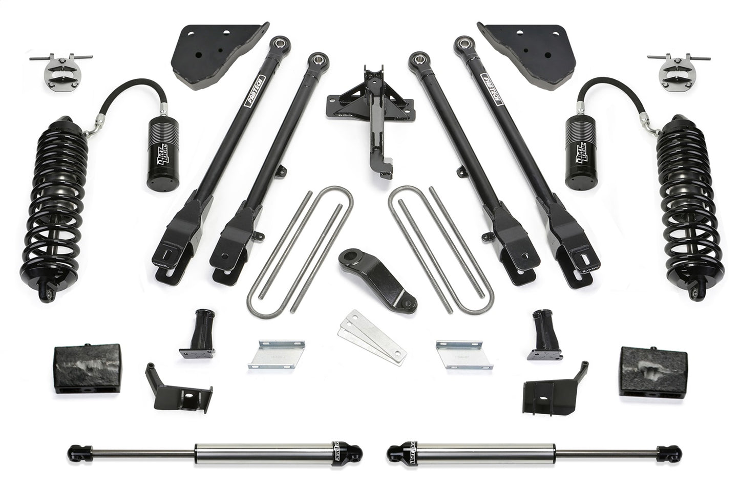 Fabtech 6in 4 Link Lift Kit Front Dirt Logic 4.0 Resi Coilovers & Rear Dirt Logic 2.25 Shocks K2432DL