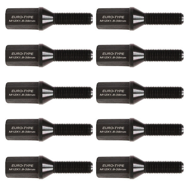 Godspeed Euro-Type Taper Cone Lug Bolts 10 Piece Set