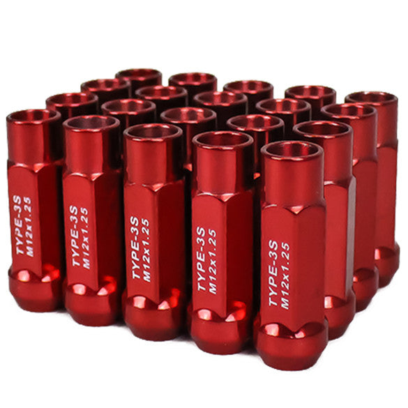 Godspeed New Type 3-X 55mm Steel Open End Lug Nuts 20 pcs. Set M12 X 1.25