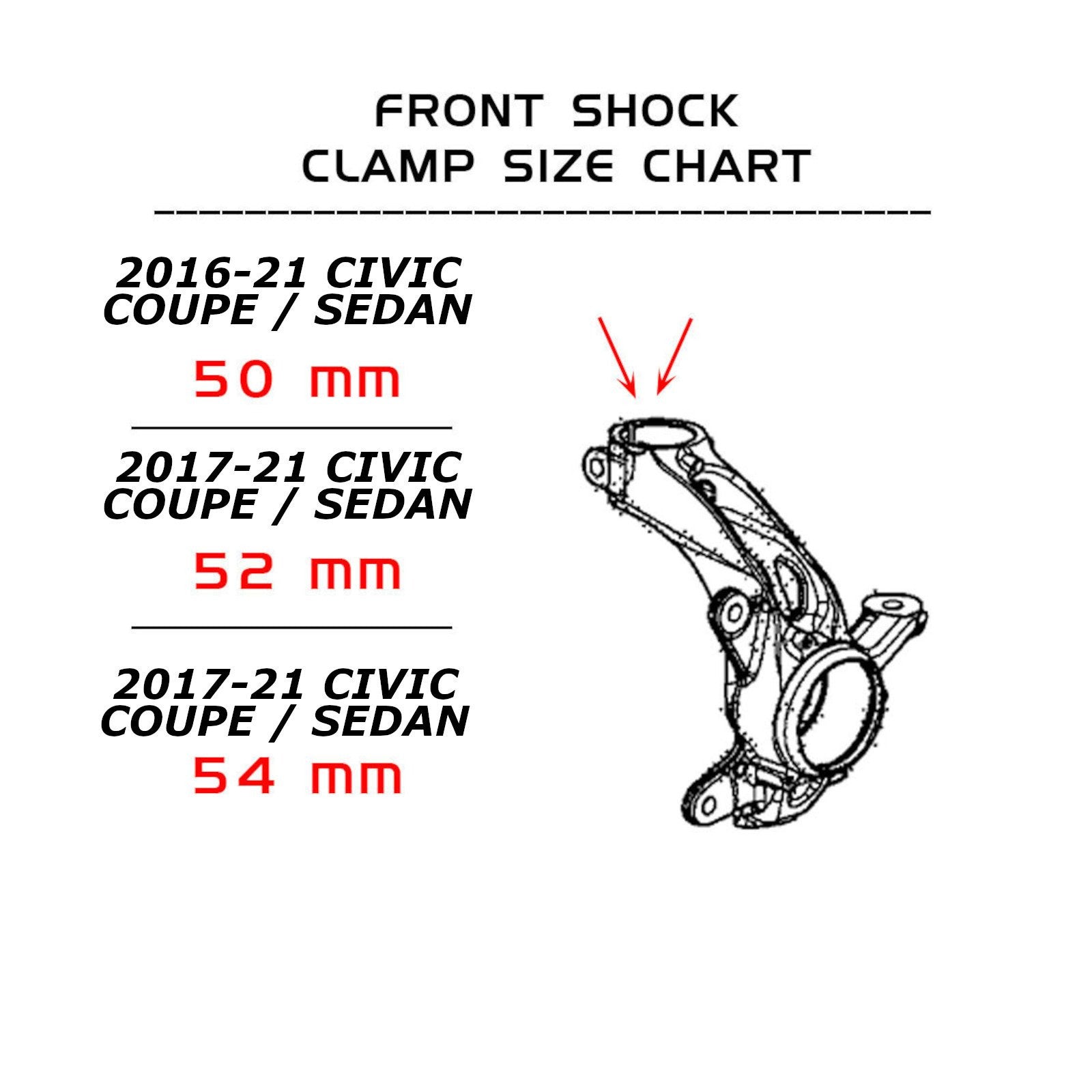 Godspeed Honda Civic Si (FC/FK) 2016-21 MonoAir Strut Lowering Kits