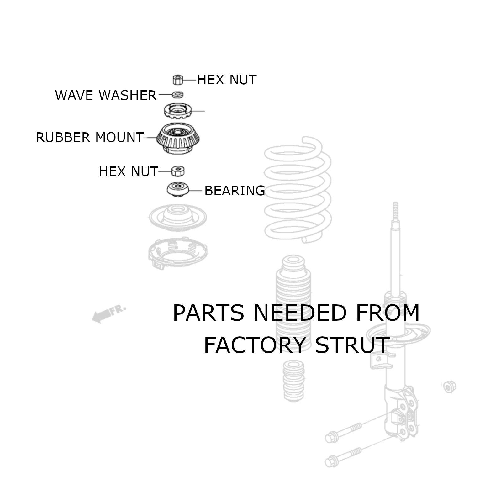 Godspeed Honda Fit (GK5) 2015-20 MonoAir Strut Lowering Kits