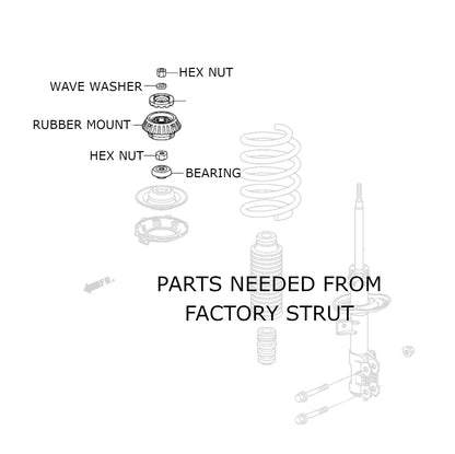 Godspeed Honda Fit (GK5) 2015-20 MonoAir Strut Lowering Kits