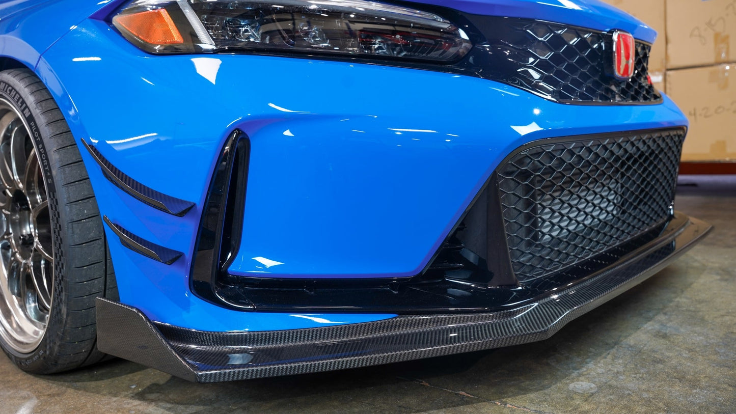 APR Honda FL5 Civic Type R Carbon Fiber Front Bumper Canards 2023 - Current