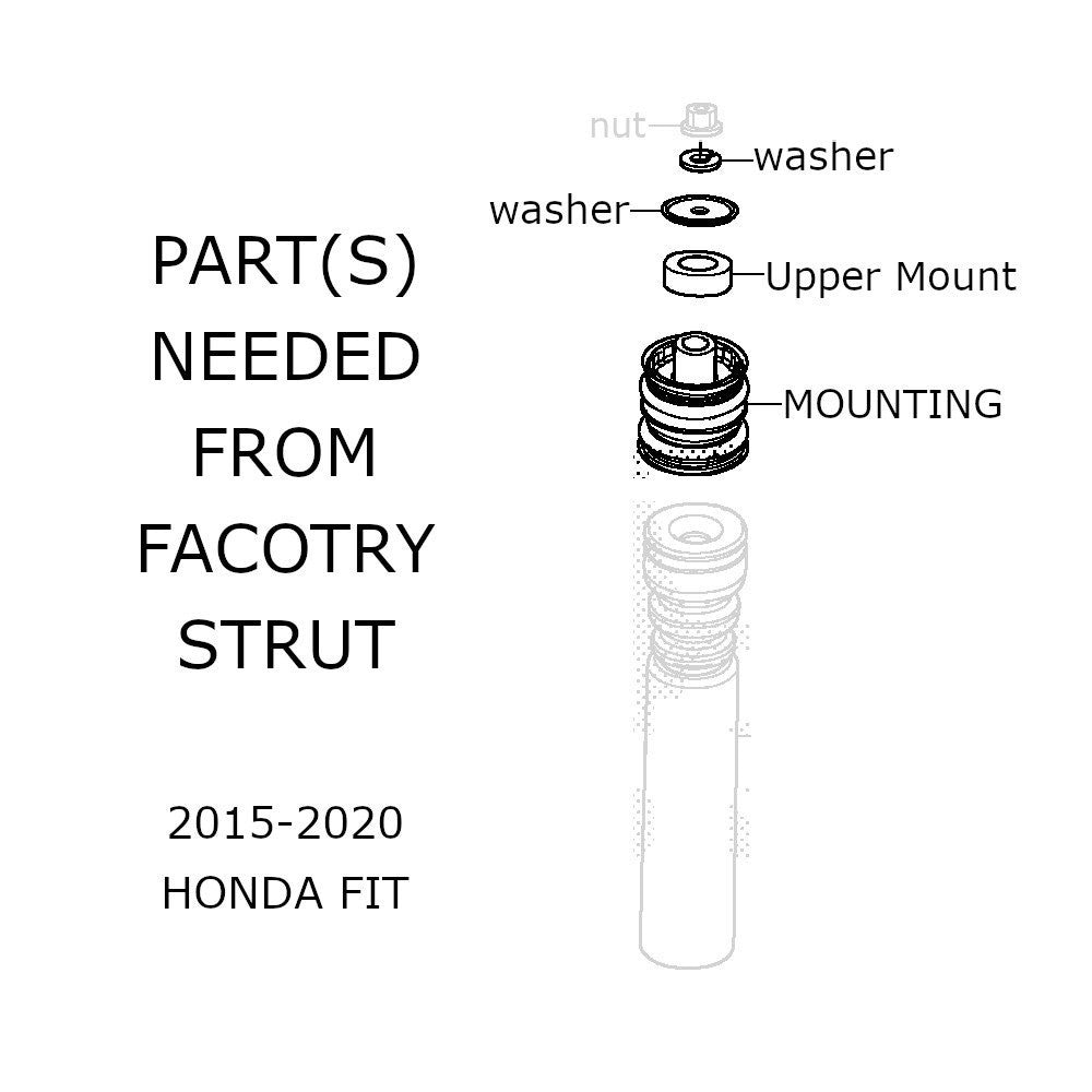 Godspeed Honda Fit (GK5) 2015-20 MonoAir Strut Lowering Kits