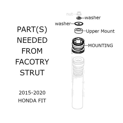Godspeed Honda Fit (GK5) 2015-20 MonoAir Strut Lowering Kits