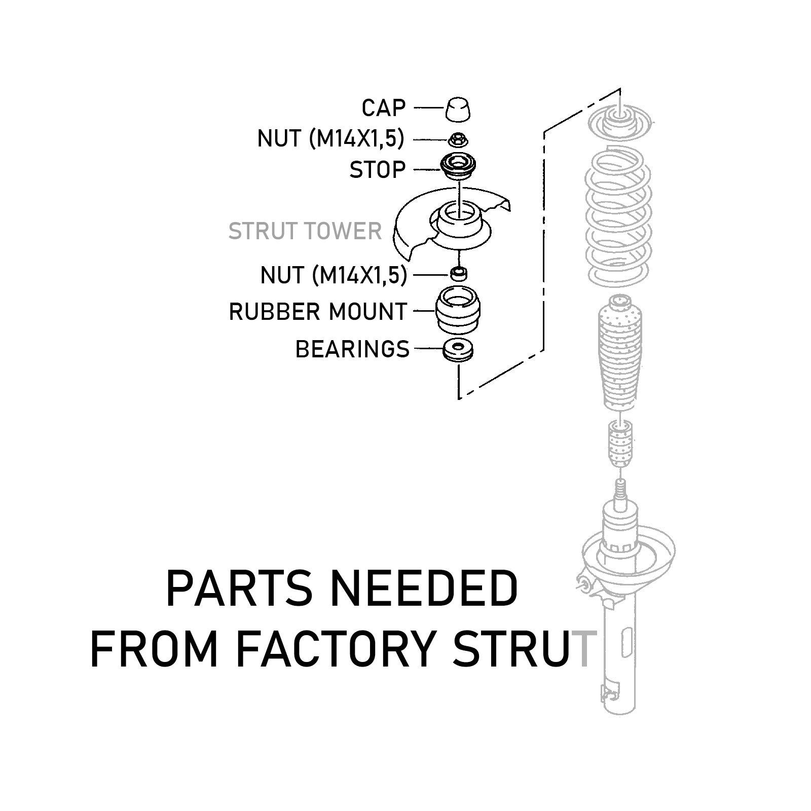 Godspeed Volkswagen Golf (MK4) 1999-05 Coilovers (49mm Front Axle Clamp)